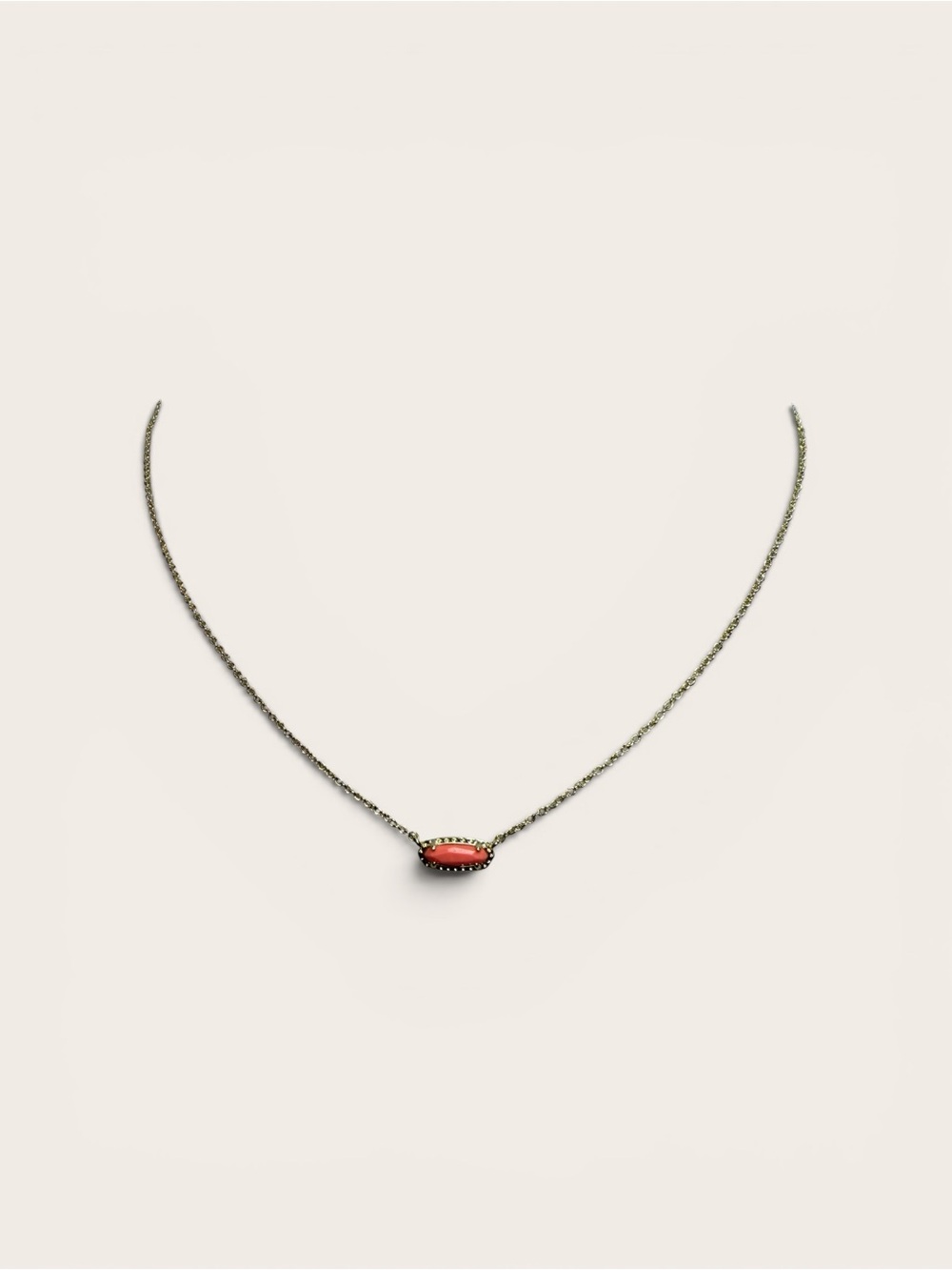 NWT Kendra Scott Necklace Bright Coral‎ Magnesite mini statement